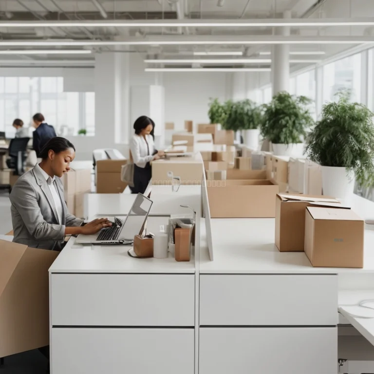 オフィス梱包の様子